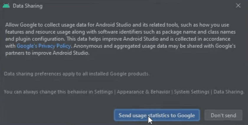 Android Studio Data Sharing