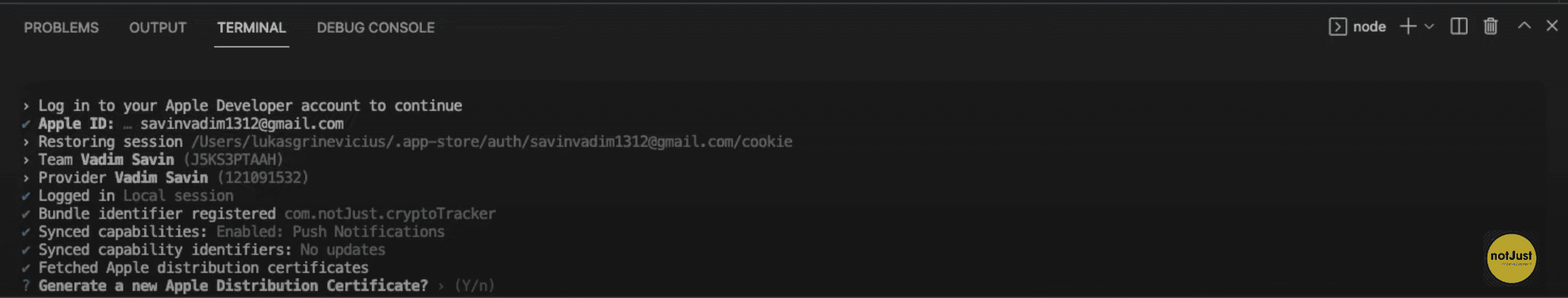 Apple Distribution Certificate