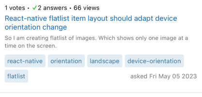 Question List Item Component