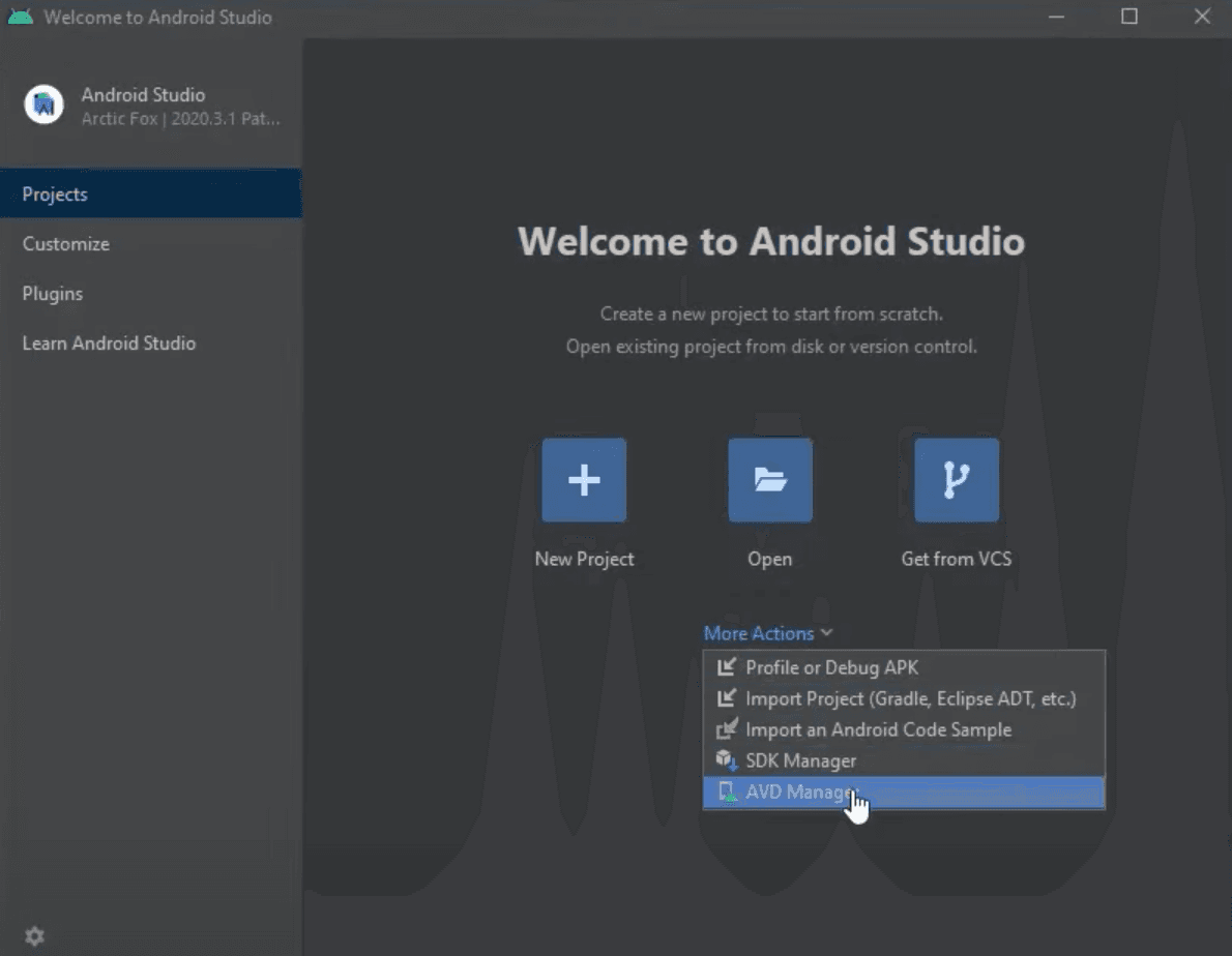 Android Studio AVD Manager