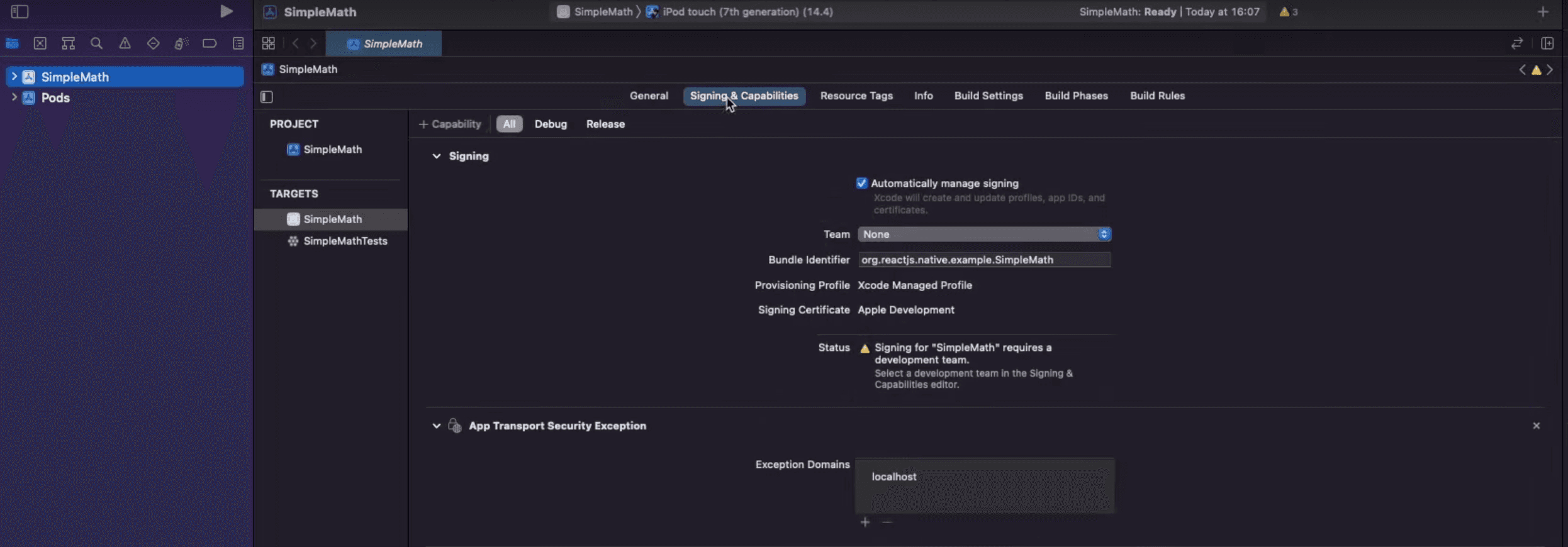 Signing And Capabilities
