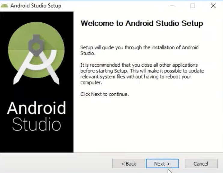 Android Studio Installation First Window