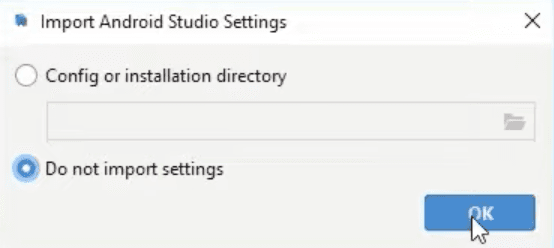 Android Studio Import Settings