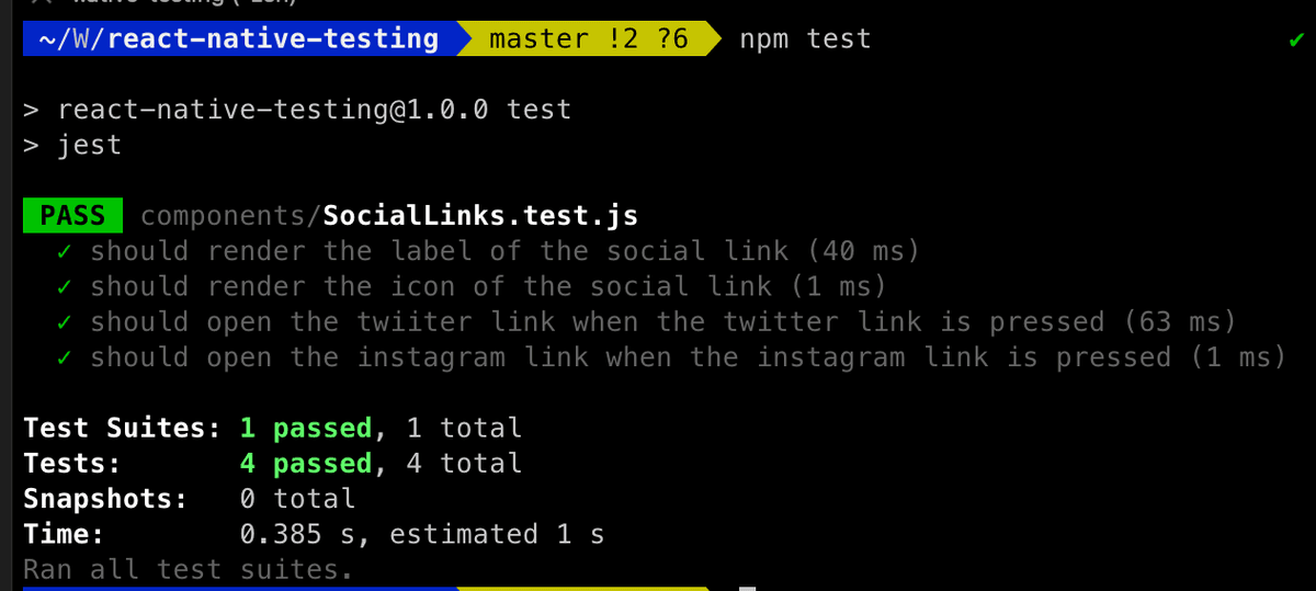 Testing in React Native with Jest and React Native Testing Library